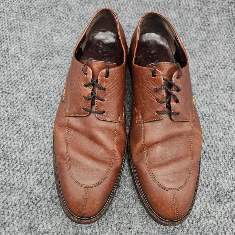 Mephisto Goodyear Welt (Men's Size 13) Brown Leather Derby Shoes Split Toe Dress